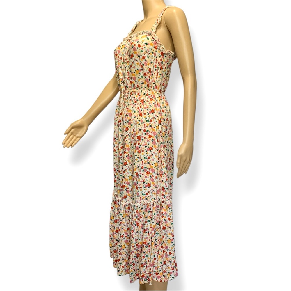 Indigo Rose Floral Tiered Summer Maxi Dress Women’s size S - Picture 6 of 12